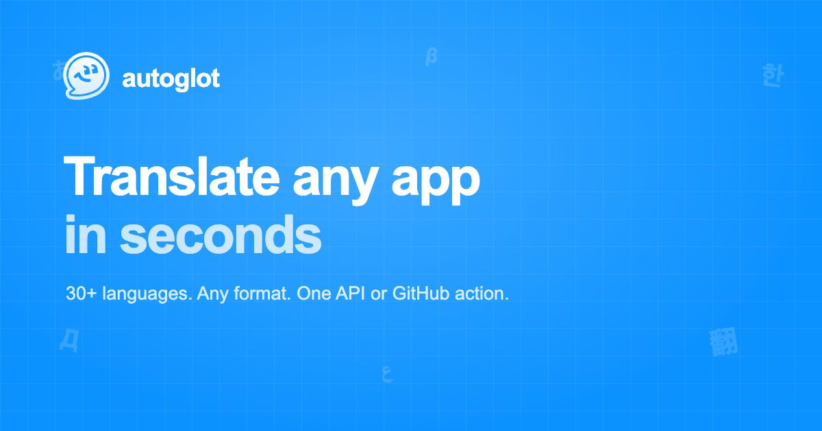 autoglot - Translate Xcode string catalogs instantly